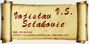 Vojislav Selaković vizit kartica